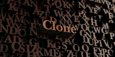 Clone - Wooden 3D rendered letters/message.  Can be used for an online banner ad or a print postcard.
