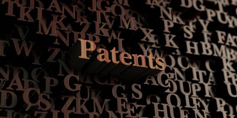 Patents - Wooden 3D rendered letters/message.  Can be used for an online banner ad or a print postcard.