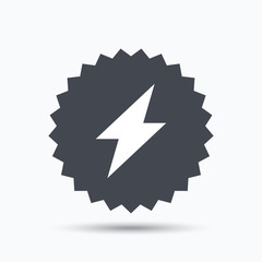 Lightning icon. Electricity energy power sign.