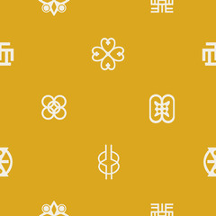 seamless pattern with adinkra symbols for your design