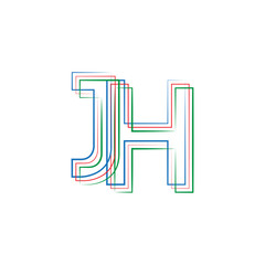 INITIAL ABSTRACT LOGO WITH COLOR