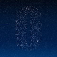 Obraz premium Vector abstract alphabet of stars. The starry sky.