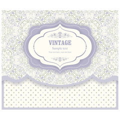 Wedding Invitation cards in an vintage-style lilac