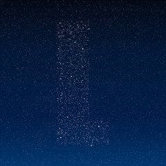 Obraz premium Vector abstract alphabet of stars. The starry sky.