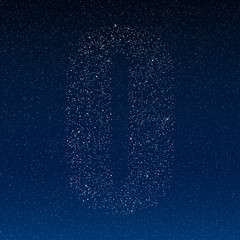 Obraz premium Streszczenie wektor alfabetu gwiazd. Gwiaździste niebo.