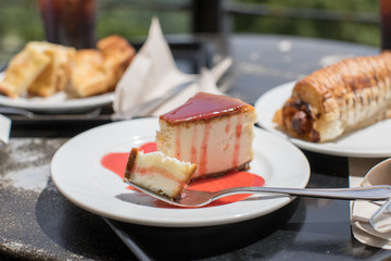 Slice of New York Cheesecake