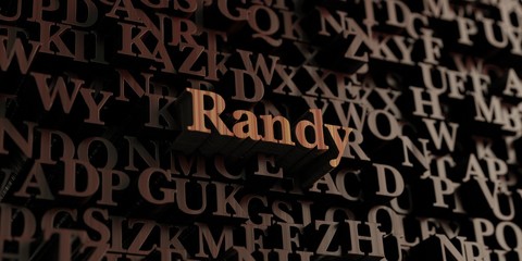 Randy - Wooden 3D rendered letters/message.  Can be used for an online banner ad or a print postcard.