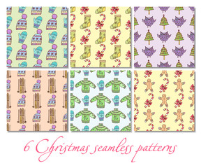 Christmas seamless patterns