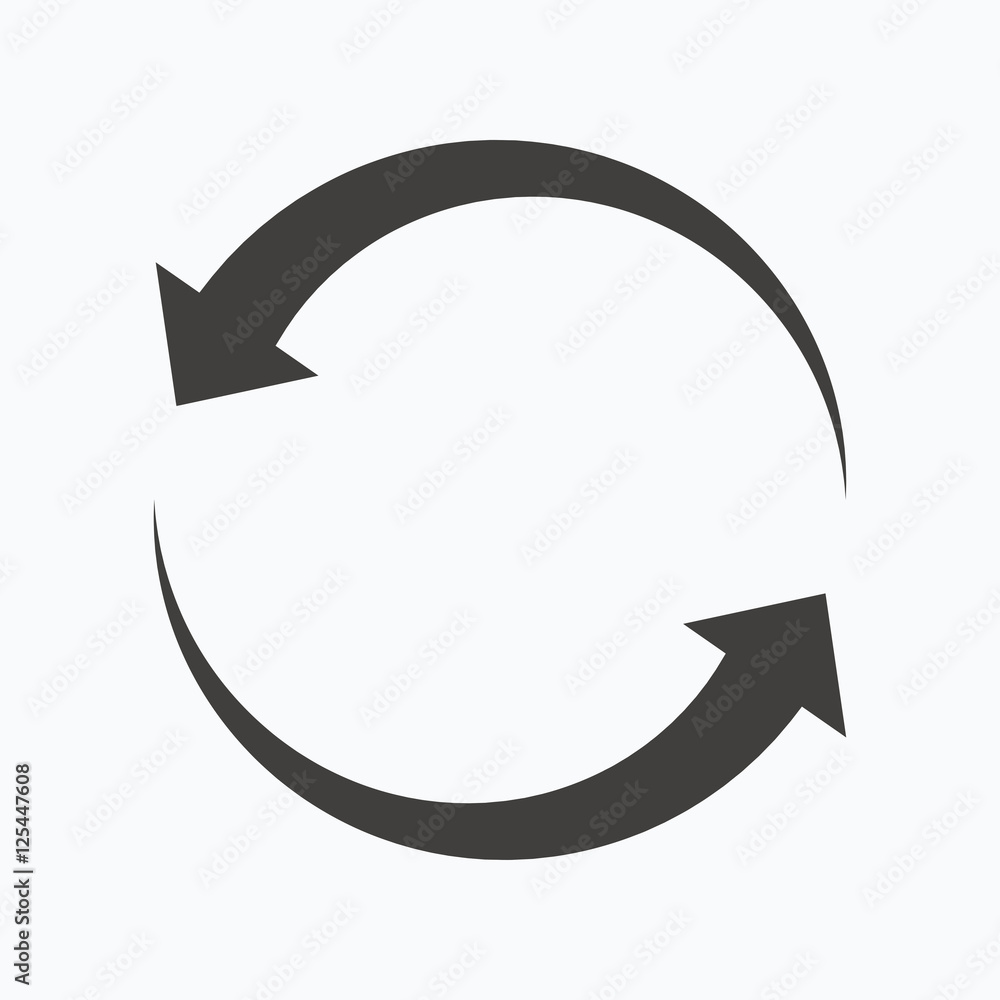 Poster update icon. refresh or repeat sign.
