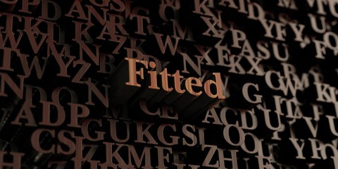 Fitted - Wooden 3D rendered letters/message.  Can be used for an online banner ad or a print postcard.