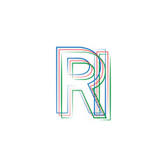 INITIAL ABSTRACT LOGO WITH COLOR