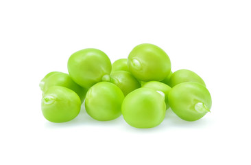 Close up, snow beans isolated on white background