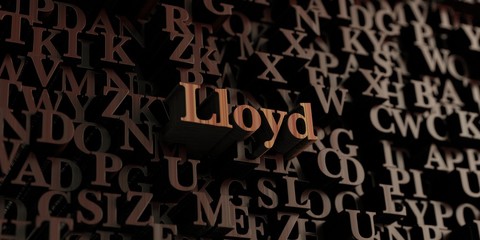 Lloyd - Wooden 3D rendered letters/message.  Can be used for an online banner ad or a print postcard.