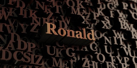 Ronald - Wooden 3D rendered letters/message.  Can be used for an online banner ad or a print postcard.