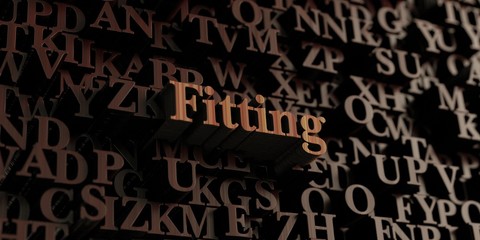 Fitting - Wooden 3D rendered letters/message.  Can be used for an online banner ad or a print postcard.