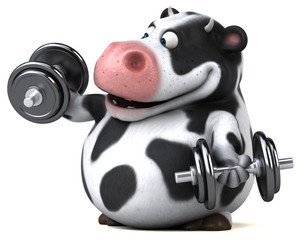 Fun cow - 3D Illustration