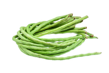 Yard Long bean isolated on white background