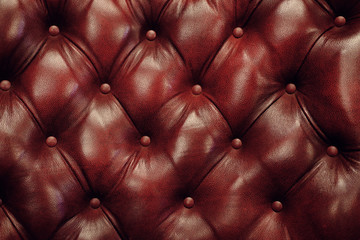 Brown leather sofa
