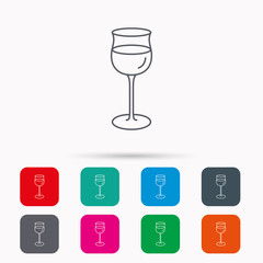 Wineglass icon. Goblet sign.