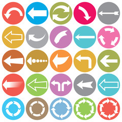 arrows flat icons collection