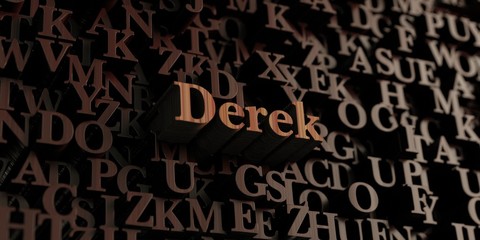 Derek - Wooden 3D rendered letters/message.  Can be used for an online banner ad or a print postcard.