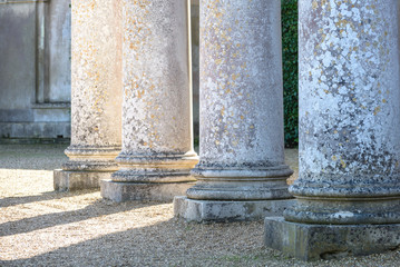 Ickworth colums on sunny summer or spring day