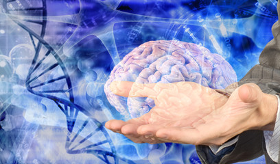Bio technologies.People brain.Science