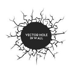Black Hole in the Wall. Vector