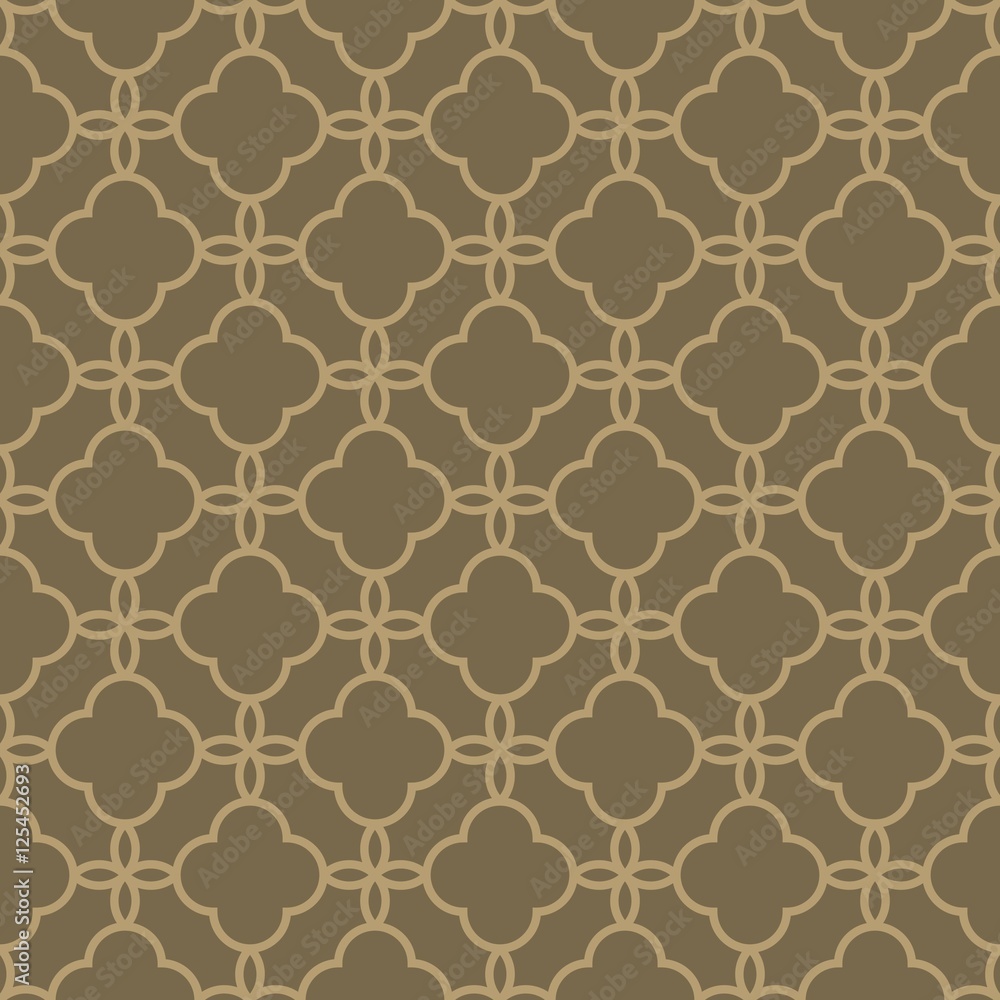 Canvas Prints seamless pattern moroccan vintage style, thin line tile with elegant theme background vector