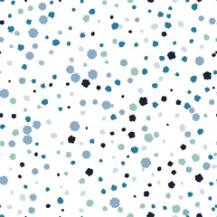 Vector abstract seamless pattern with ink drops of different colors