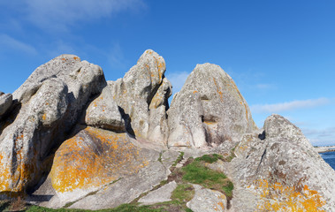 rochers de granit dans le finistère sud 