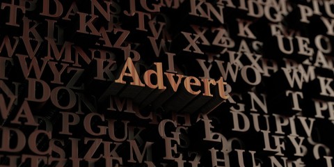 Advert - Wooden 3D rendered letters/message.  Can be used for an online banner ad or a print postcard.