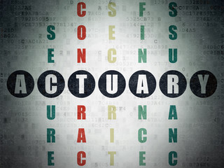 Insurance concept: Actuary in Crossword Puzzle