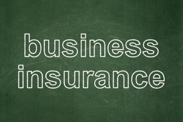 Obraz premium Insurance concept: Business Insurance on chalkboard background