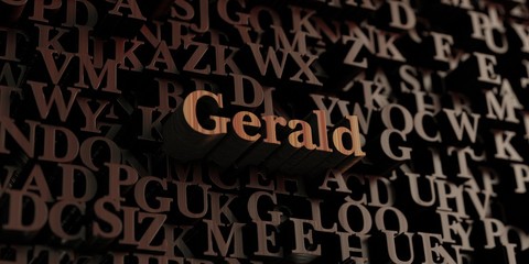 Gerald - Wooden 3D rendered letters/message.  Can be used for an online banner ad or a print postcard.