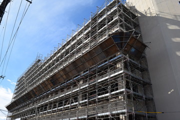 工事現場の足場