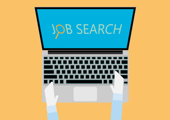 Business Concept / Situation - Job Search on Internet