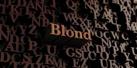 Blond - Wooden 3D rendered letters/message.  Can be used for an online banner ad or a print postcard.