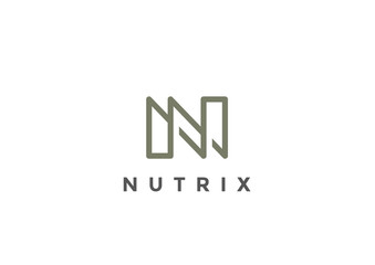 Letter N Logo Monogram vector Linear Business Luxury Fashion