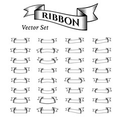 Vector Ribbons in Vintage Style