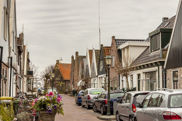 Urk town typical Netherlands city. - obrazy, fototapety, plakaty