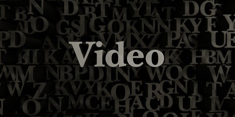 Video - Stock image of 3D rendered metallic typeset headline illustration.  Can be used for an online banner ad or a print postcard.