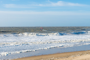windsurfing on the north sea
