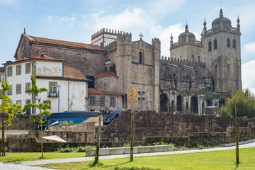 Old town cathedral castle Se do Porto historic building architecture tower unesco site heritage Oporto