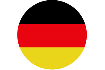 Germany flag ,Germany national flag illustration symbol.Circle flag illustration design