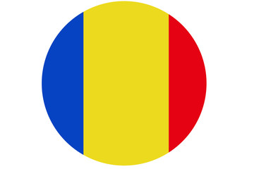 Romania flag ,Romania national flag illustration symbol.Circle flag illustration design