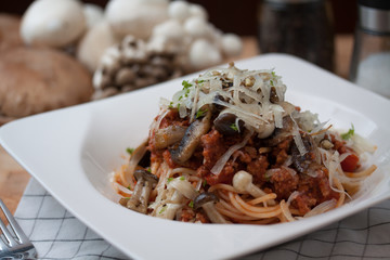 Spaghetti Duck Ragu, Wild Mushroom