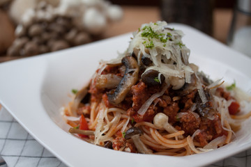 Spaghetti Duck Ragu, Wild Mushroom