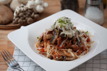 Spaghetti Duck Ragu, Wild Mushroom