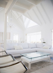 modern living room in bright colors